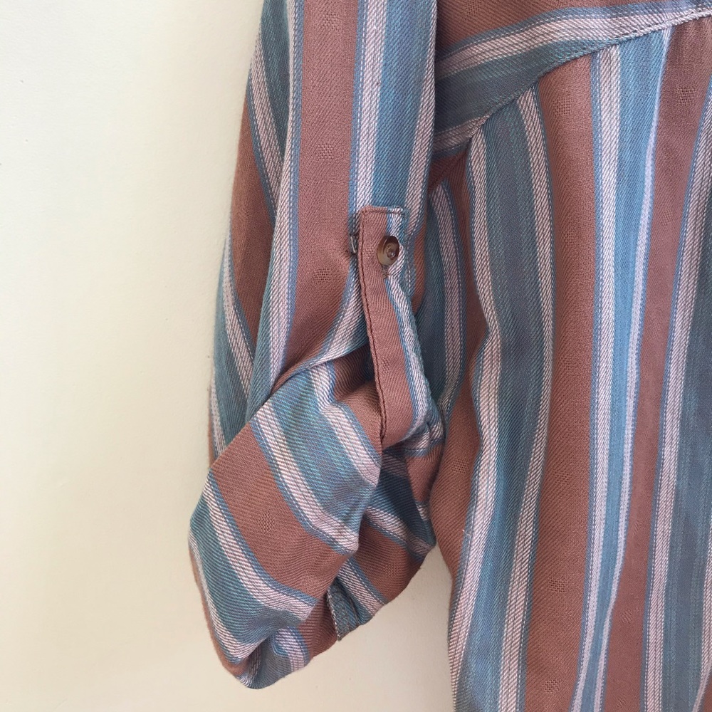 Love Notes Striped Button Up - S - Picture 3 of 6